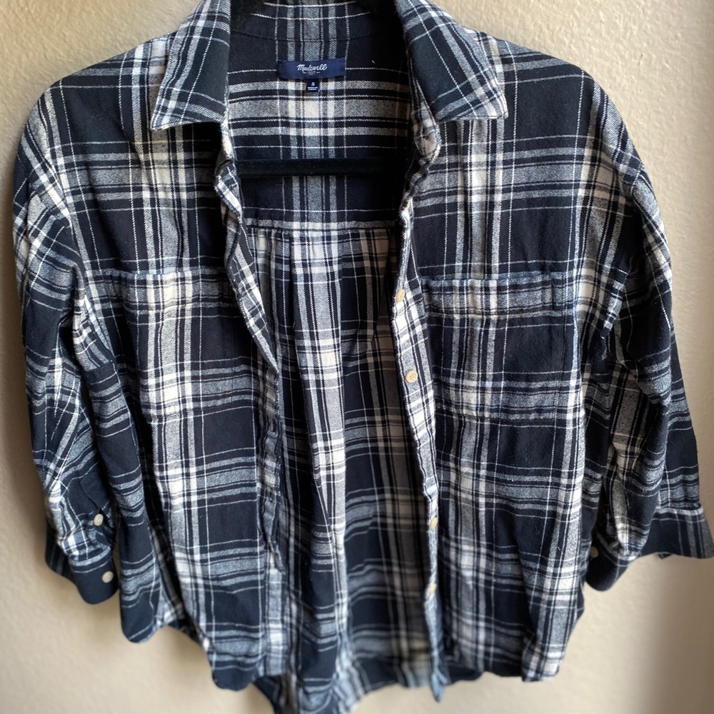 Black and white plaid flannel